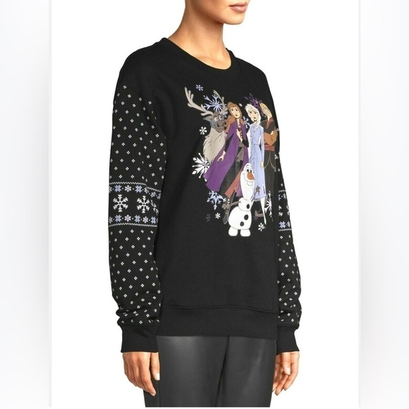 𝅺disney FROZEN ELSA, ANNA, OLAF LIGHT UP SWEATSHIRT CHRISTMAS WOMEN'S XXL - Picture 1 of 9